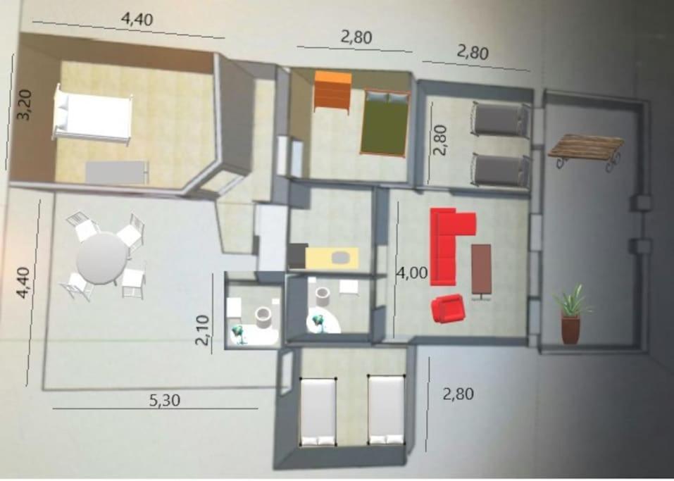Apartment Casa Familiar Patio Y 2 Banos Con Aire Acondicionado